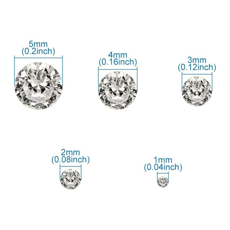 50-80 قطعة/المجموعة الصف مكعب واضح زركونيا كبوشن الأوجه الماس ل عقد دي اي واي خاتم الديكور 1 مللي متر ، 2 مللي متر ، 3 مللي متر ، 4 مللي متر ، 5 مللي متر