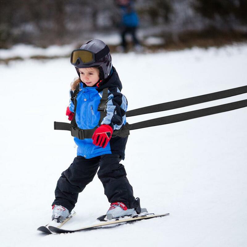شحن مجاني Wnter الاطفال طفل التزلج على الجليد الجر أحزمة المقاعد الأطفال التزلج التزلج التدريب تسخير السلامة حزام الكتف