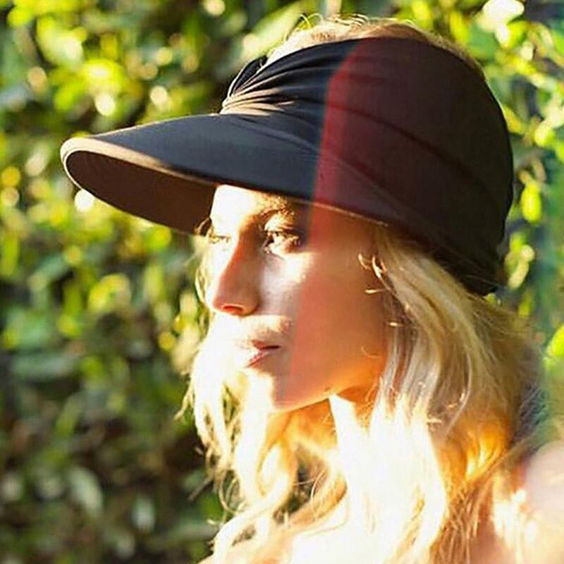 الصيف في الهواء الطلق أحد قبعة الشمس قبعة المرأة المضادة للأشعة فوق البنفسجية مطاطا الجوف أفضل قبعة للنساء