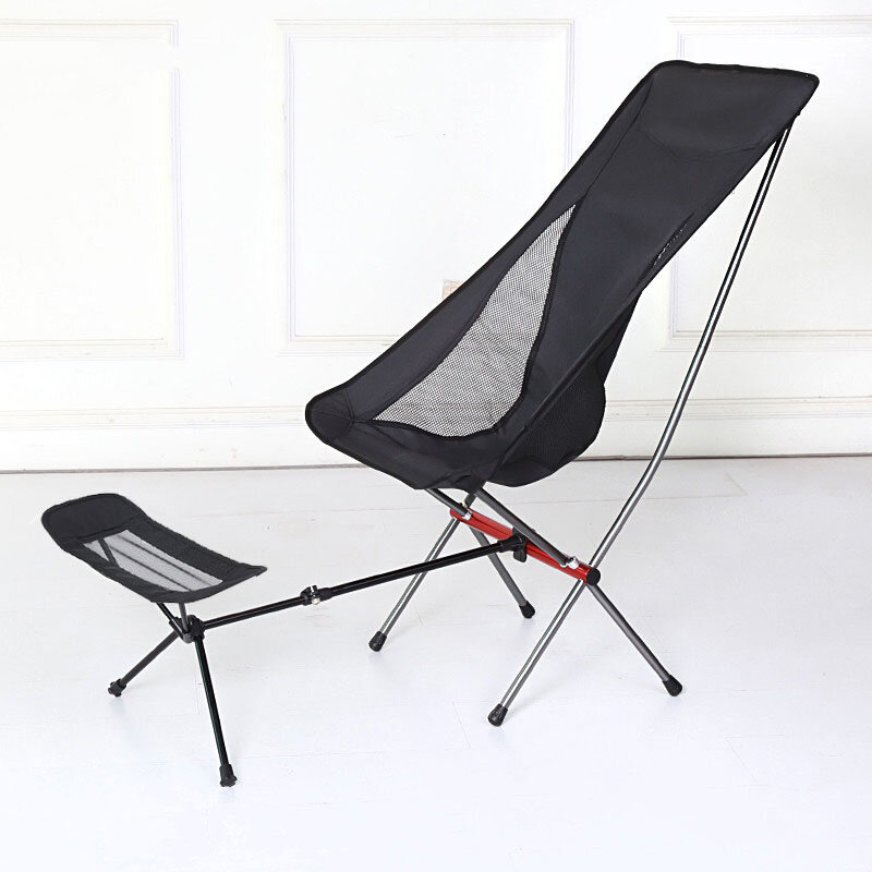 محمول كرسي تخييم قابل للطي في الهواء الطلق القمر كرسي للطي القدم البراز للمشي نزهة الصيد الكراسي مقعد أدوات