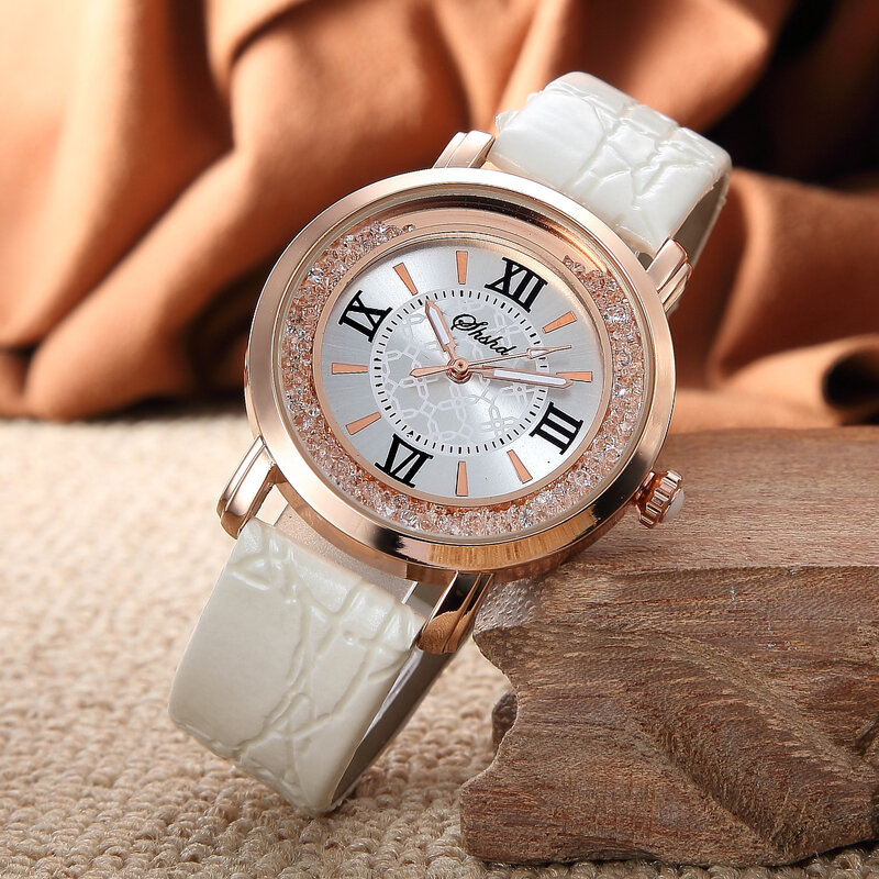 ساعة نسائية عادية عصرية الماس الأبيض تعاقدت الموضة الترفيه الإناث الجدول طالب فتاة سيدة حزام ساعة
