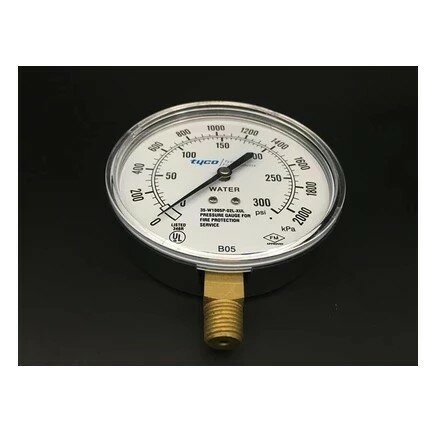 مقياس ضغط المياه النار مقياس ضغط الحريق 35-W1005P-02L-XUL 300psi