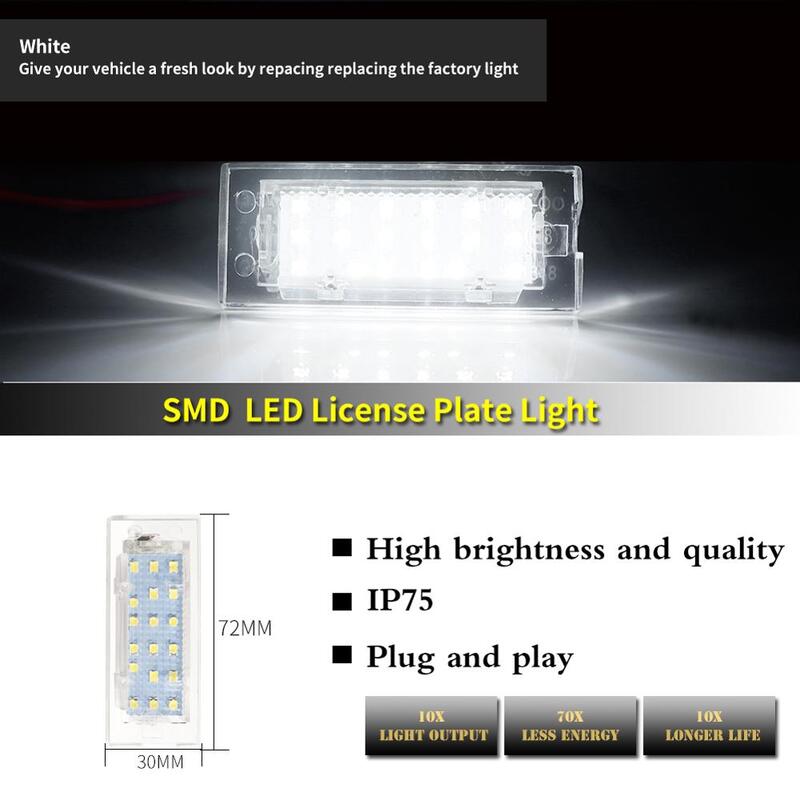 IJDM زينون الأبيض OEM-صالح 3 واط كامل LED ل 2004-2009 BMW E83 X3 و لسيارات BMW 2001-2006 E53 X5 لوحة ترخيص ضوء ، Can-bus خالية من الأخطاء