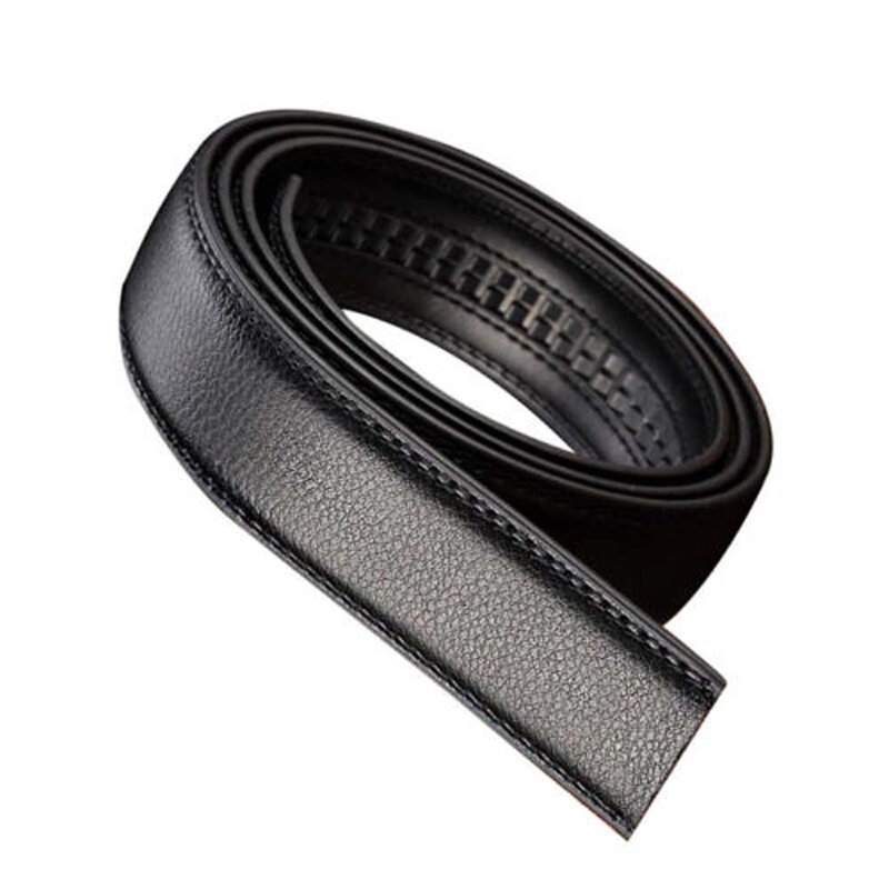 نمط الأعمال عالية الجودة بولي leather جلد الرجال التلقائي الشريط الأسود حزام الخصر حزام دون مشبك حزام الفاخرة للرجال 120 سنتيمتر