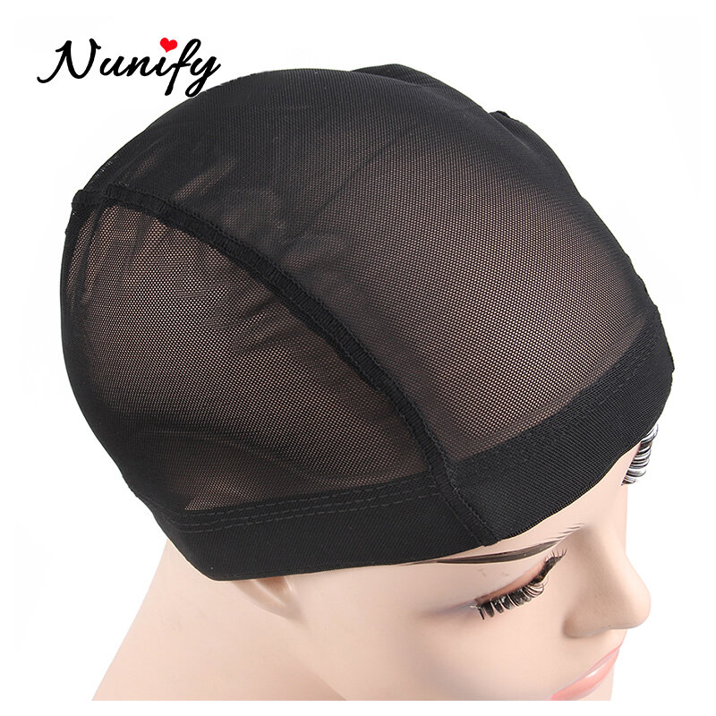 Nunify-غطاء شعر مستعار شبكي بدون غراء ، أغطية شعر مستعار رخيصة لصنع الشعر المستعار ، شبكة ليكرا ، قبة مرنة ، 6 قطعة