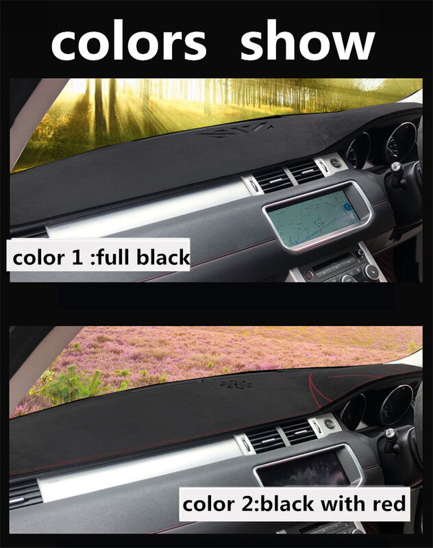 ل BYD E6 2009-2018 داشمات غطاء لوحة أداة واقية من الشمس لوحة واقية داش حصيرة مكافحة الأوساخ