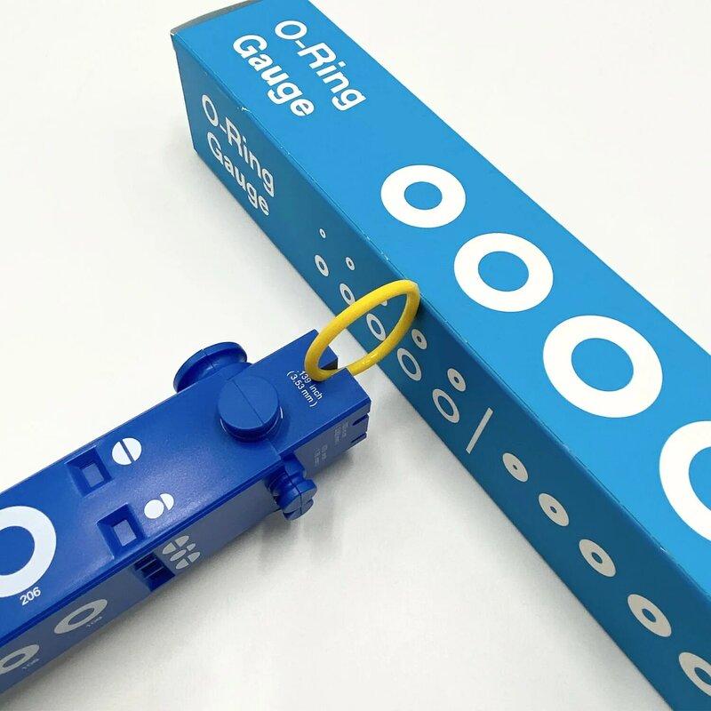 O-حلقة مقياس نوع الشريحة الوطنية التحجيم قياس البلاستيك الأزرق اورينج مقياس ل AS568 و BS 1806 المدى