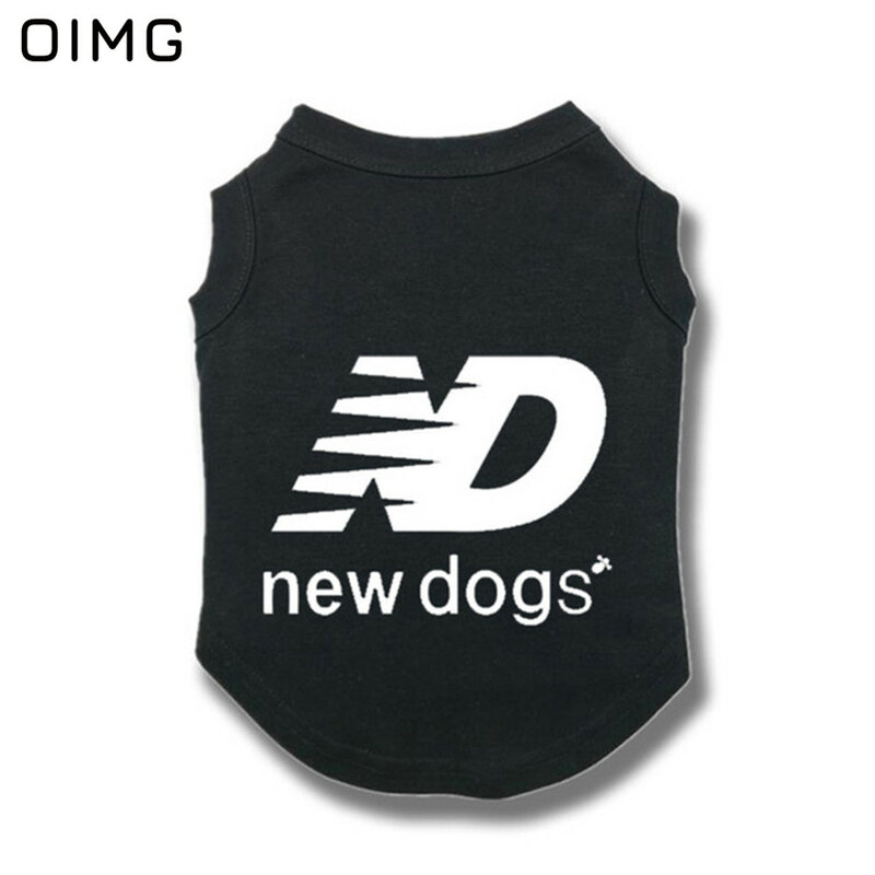 OIMG ND طباعة كلب الملابس الفرنسية البلدغ تشيهواهوا بيشون الصيف رسالة "كلب جديد" جرو القمصان وسيم الكلاب الصغيرة تي شيرت