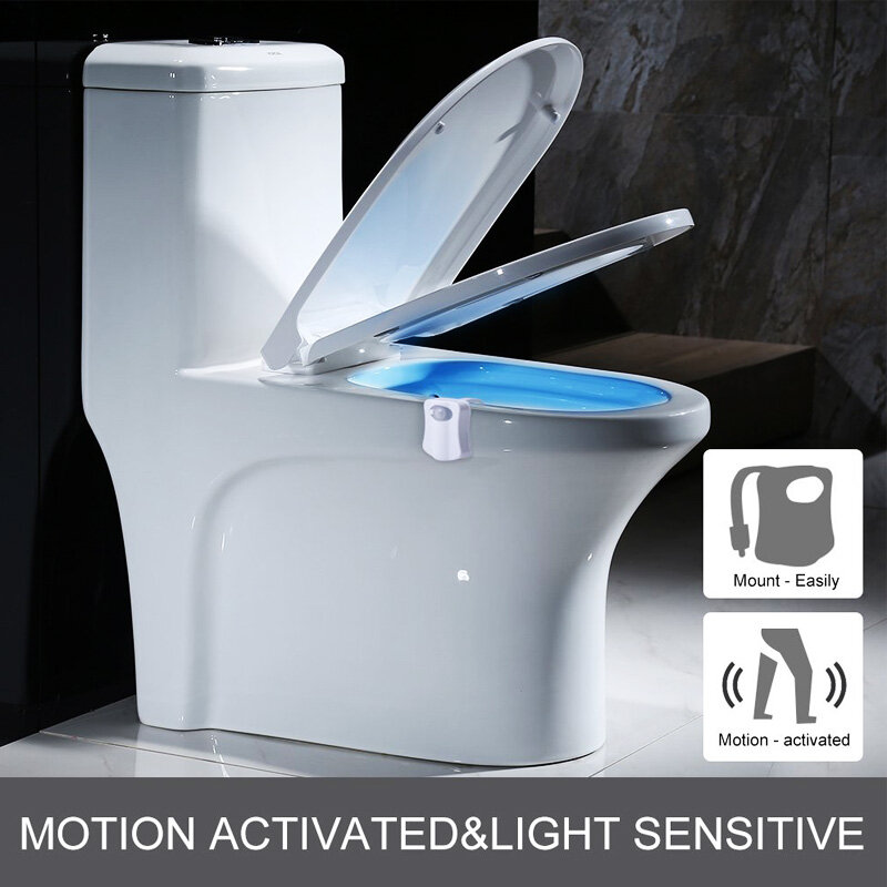 ZK30 الذكية PIR استشعار الحركة مقعد المرحاض ضوء الليل ، مقاوم للماء الخلفية ل المرحاض السلطانية ، LED مصباح ل WC ، 8 ألوان ، 16 ألوان