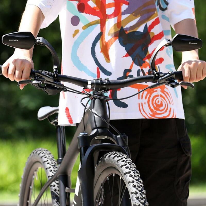 دراجة مرآة خلفية 360 درجة الدورية قابل للتعديل قاعدة سبائك الألومنيوم ملحقات الدراجات الرؤية الخلفية زاوية واسعة مرآة لركوب الدراجات