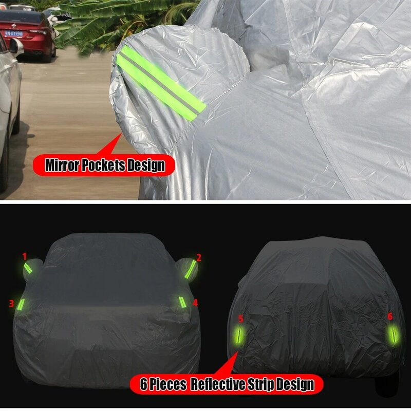 كامل سيارة غطاء مرآة مصمم للسيارة أودي TT TTS السيارات الشمس الظل المضادة للأشعة فوق البنفسجية المطر الثلوج منع غطاء في الهواء الطلق الغبار