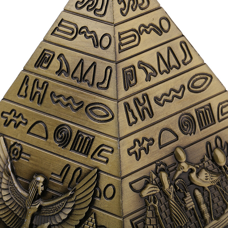 معلم مصري معدن أهرامات تمثال ديكور المنزل هدية الجدول الجرف زخرفة النحاس
