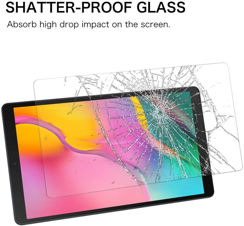 2 قطعة اللوحي الزجاج المقسى حامي الشاشة غطاء لسامسونج غالاكسي تبويب A 10.1 2019 T510/T515 HD حماية العين المقسى