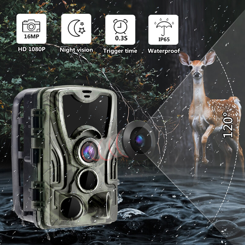 كاميرا درب للصيد في الهواء الطلق HC801A ، استكشاف الحياة البرية ، الرؤية الليلية ، تنشيط الحركة ، الزناد
