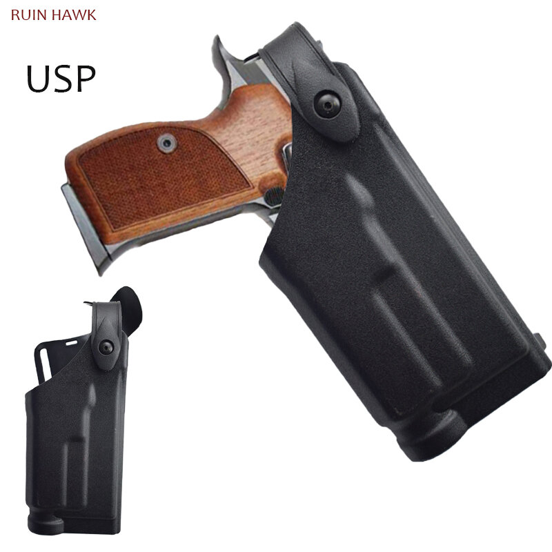 بندقية الحافظة HK USP مع مصباح يدوي بندقية التكتيكية الملحقات عالية الجودة USP المدمجة حقيقية مسدس الحافظة Airsoft الملحقات