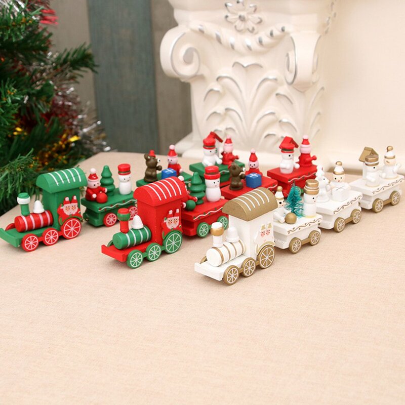 عيد ميلاد سعيد قطار خشبي حلية زينة عيد الميلاد للمنزل سانتا كلوز هدية ناتال نافيداد نويل 2022 السنة الجديدة عيد الميلاد ديكور