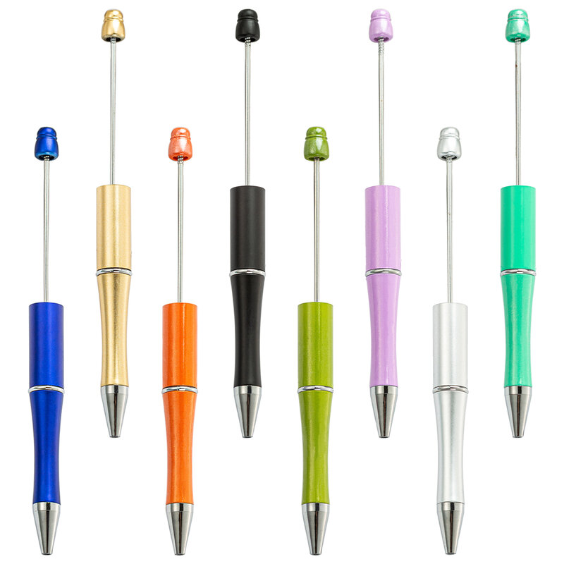 50 قطعة لون مختلط البلاستيك الخرز القلم حبة أقلام قلم هدية الكرة القلم Ballpoint بها بنفسك قلم هدية القرطاسية Papelaria