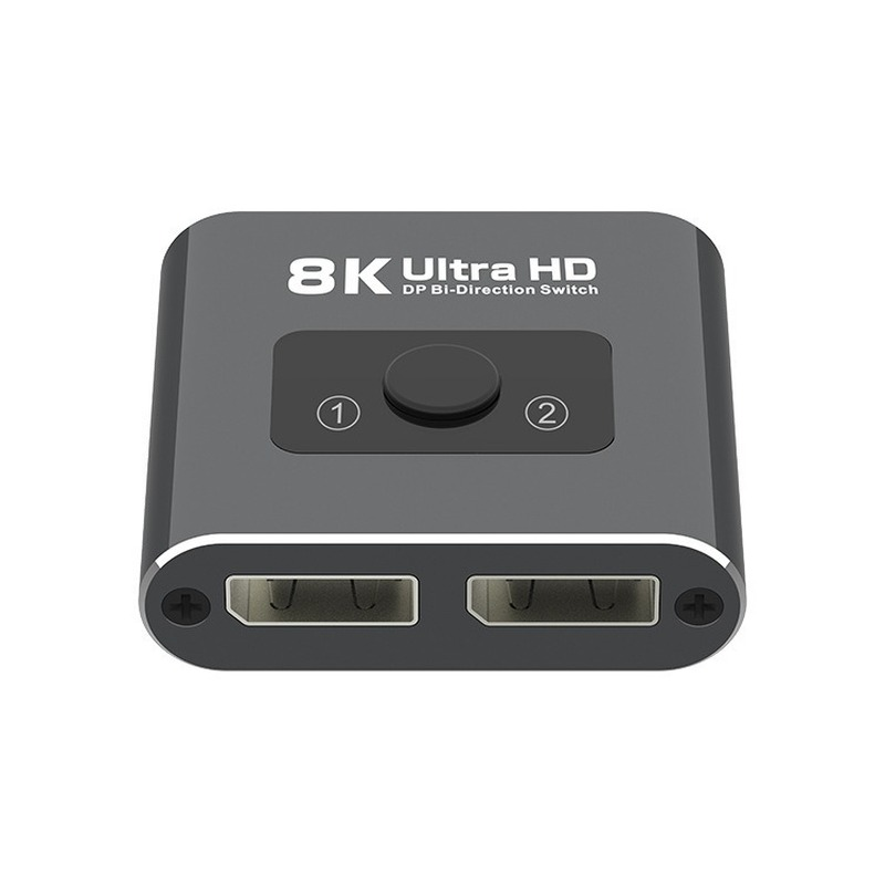 8K HD ثنائي الاتجاه Dp الجلاد يدعم مفتاح واحد التبديل Dp تقسيم الشاشة محدد دون امدادات الطاقة