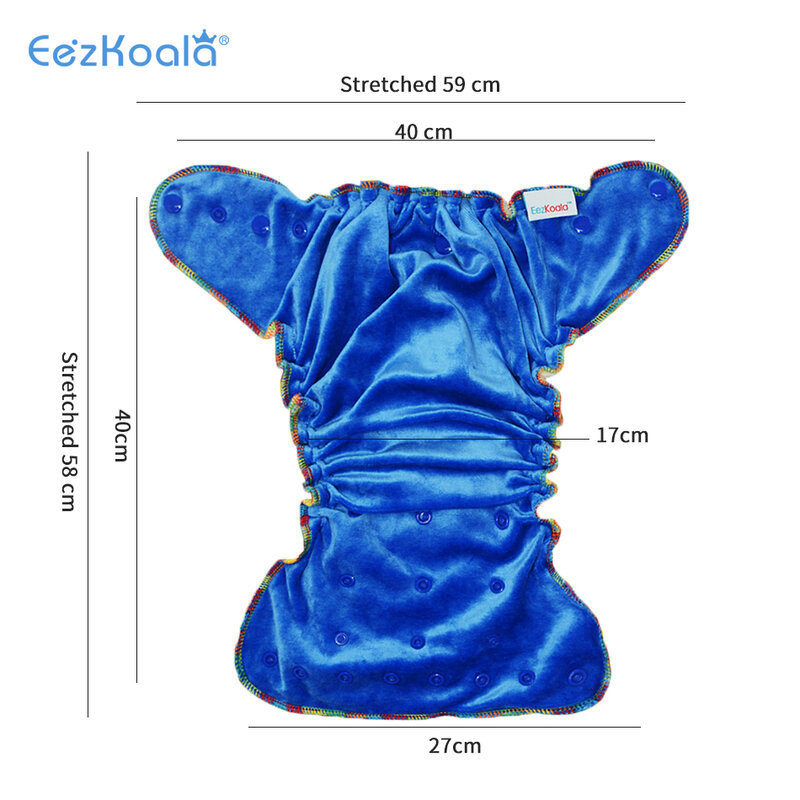 EezKoala-حفاضات قطيفة من الخيزران ، صديقة للبيئة ، قابلة لإعادة الاستخدام ، قماش ثقيل ، AI2 ، للطفل ، قابل للغسل