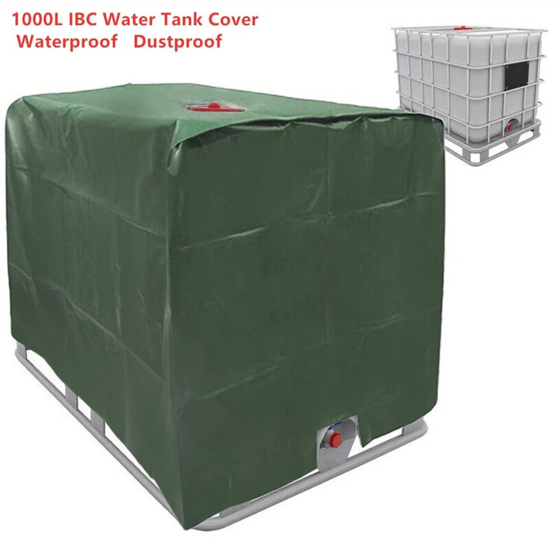 IBC الأخضر خزان المياه غطاء طن برميل الملحقات 1000 لتر حاوية الألومنيوم احباط مقاوم للماء الغبار الأشعة فوق البنفسجية غطاء للحماية