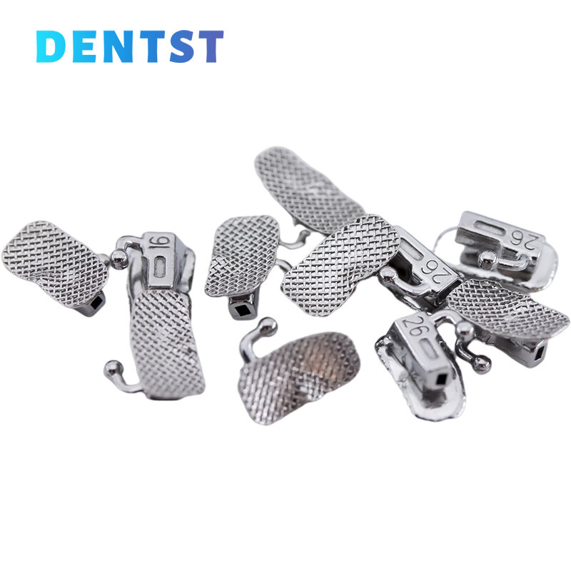 أنابيب شدقية لتقويم الأسنان ، قاعدة شبكية ، غير قابلة للتحويل ، الضرس الأول والثاني ، MBT ، 50 مجموعة ،