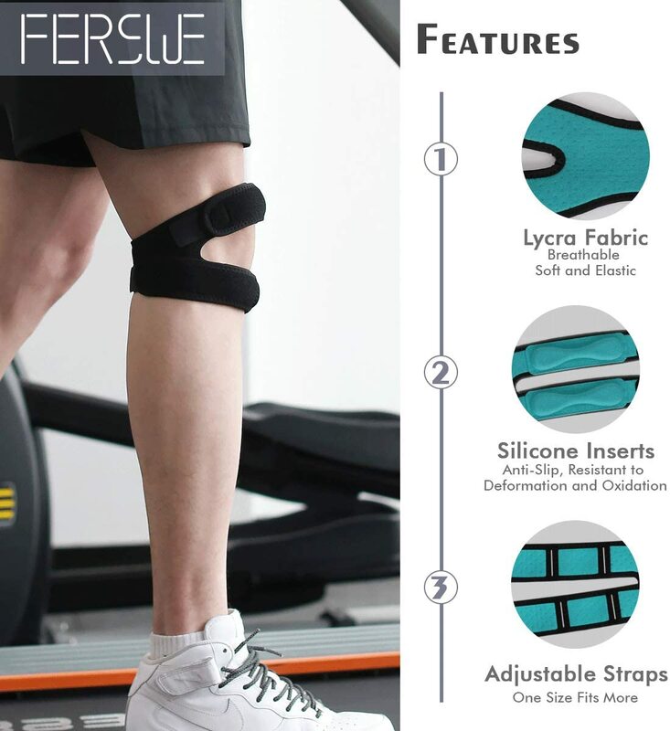 الرضفة الركبة حزام قابل للتعديل المضادة للانزلاق الركبة لتخفيف الآلام دعم للرياضة إصابة آلام المفاصل الرضفة استقرار للرياضة