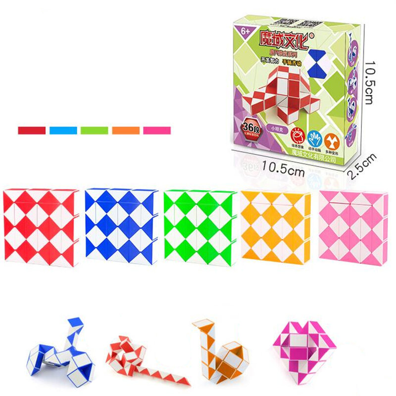Moyu Cubing الفصول الدراسية 36 ثعبان سرعة مكعبات تويست بازل سحري للأطفال حفلة لصالح ألعاب تعليمية ملونة