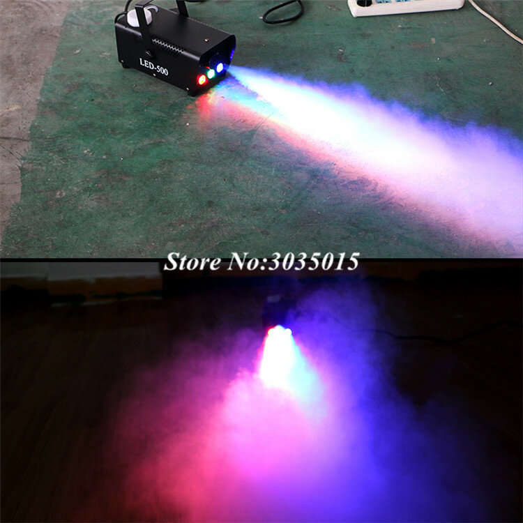 RGB لون مختلط 500 واط آلة لصنع الدخان التحكم اللاسلكي آلة الضباب المهنية مرحلة مبيد تأثير كبير لحزب ديسكو الحفل