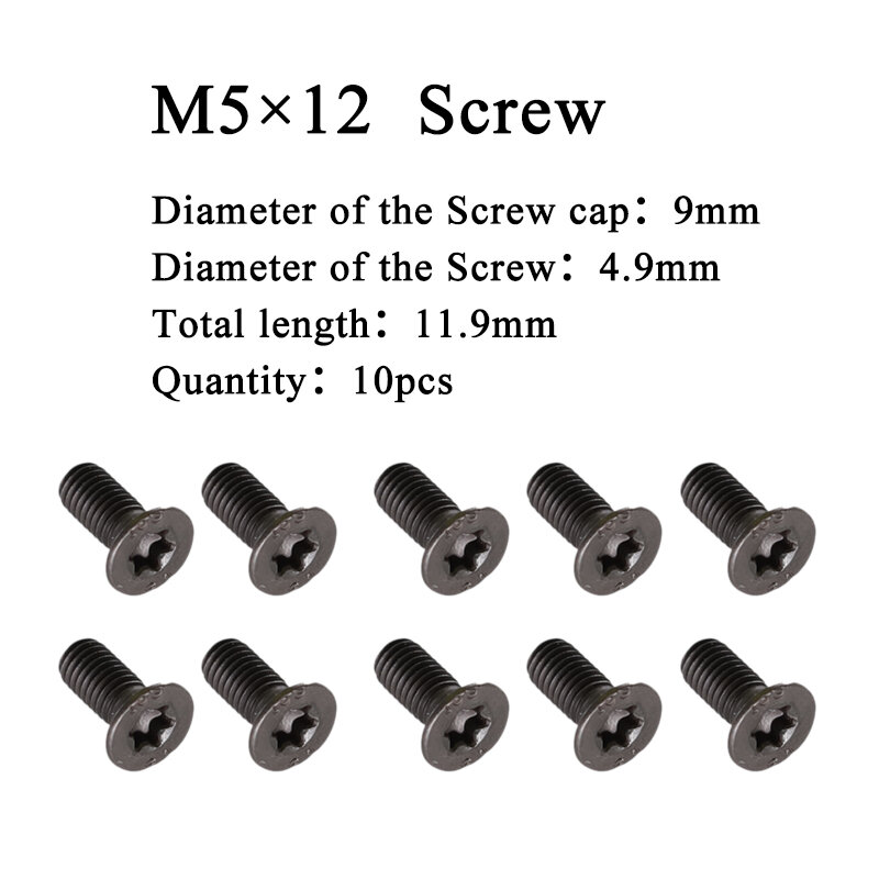 M5 * 12 مسامير البراغي للنجارة ، إدراج كربيد ، 14x14x2.0 أو 15x15x2.5 ، على رأس القاطع دوامة ، 140 قطعة