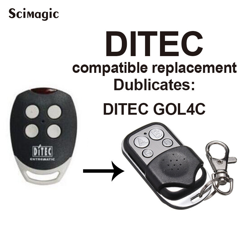 DITEC GOL4C-جهاز تحكم عن بعد لباب المرآب ، 433.92 ميجا هرتز ، ناسخة ، جودة عالية