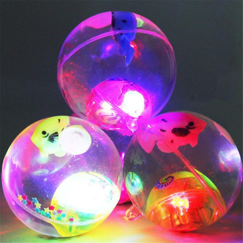 1 قطعة وامض مضيئة الكرة كرة مطاطية لعبة Poprygunchik الكرة ضد الإجهاد ضوء LED كرة نطاطة لعبة لعب للأطفال