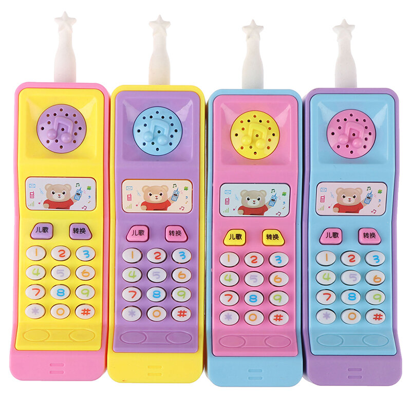1 قطعة البلاستيك الكهربائية الاطفال آلة الهاتف هاتف محمول لعبة آلة التعلم نقطة آلة القراءة دراسة اللعب الصوتية الإلكترونية