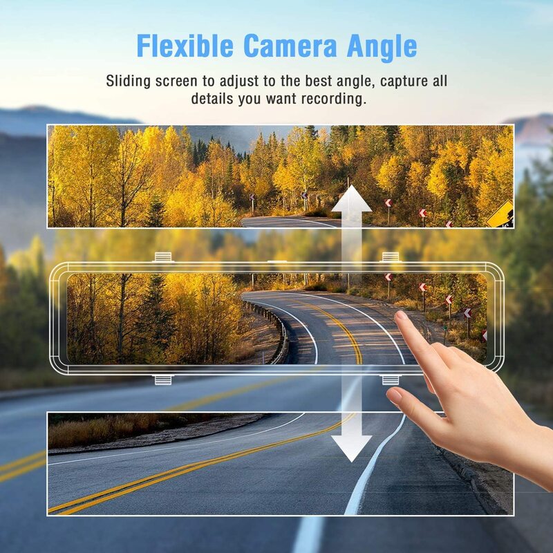 12 "4K جهاز تسجيل فيديو رقمي للسيارات 2160P سوني IMX415 كاميرا مرآة الرؤية الخلفية FHD 1080P الخلفية كاميرا سيارة ثنائية العدسة مسجل فيديو المسجل مع جبل