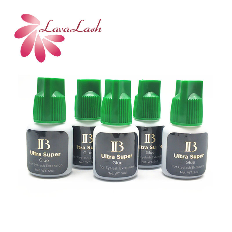 I-Beauty IB غراء فائق للغاية لتطويلات الرموش ، كوريا IB ، الأخضر غطاء لاش الغراء ، أدوات ماكياج ، الجملة ، الأصلي ، 5 مللي ، 5 زجاجات ، 5 زجاجات
