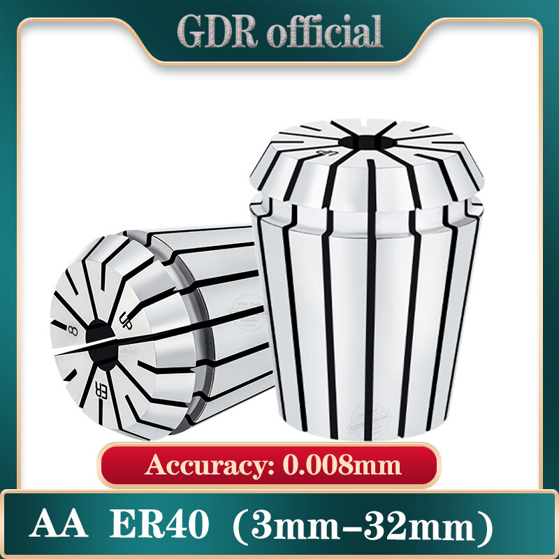 ER40 مجموعة كوليت عالية الدقة ، ER40 تشاك ، كوليت الربيع ، 0.008 ، 1 مللي متر-32 مللي متر ، ER40