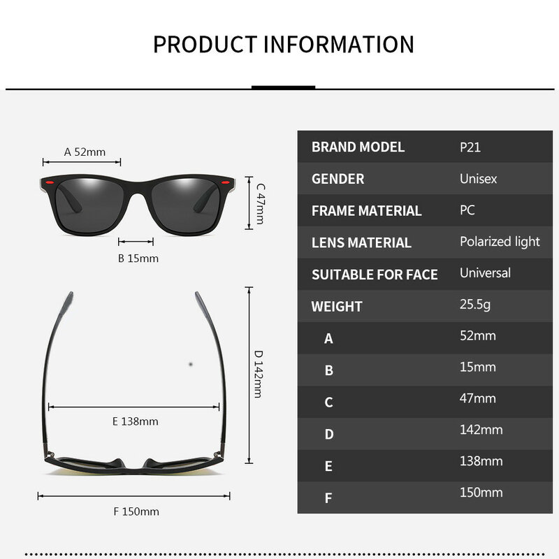 الكلاسيكية الاستقطاب النظارات الشمسية الرجال النساء العلامة التجارية تصميم القيادة إطار مربع نظارات شمسية الذكور حملق UV400 Gafas دي سول