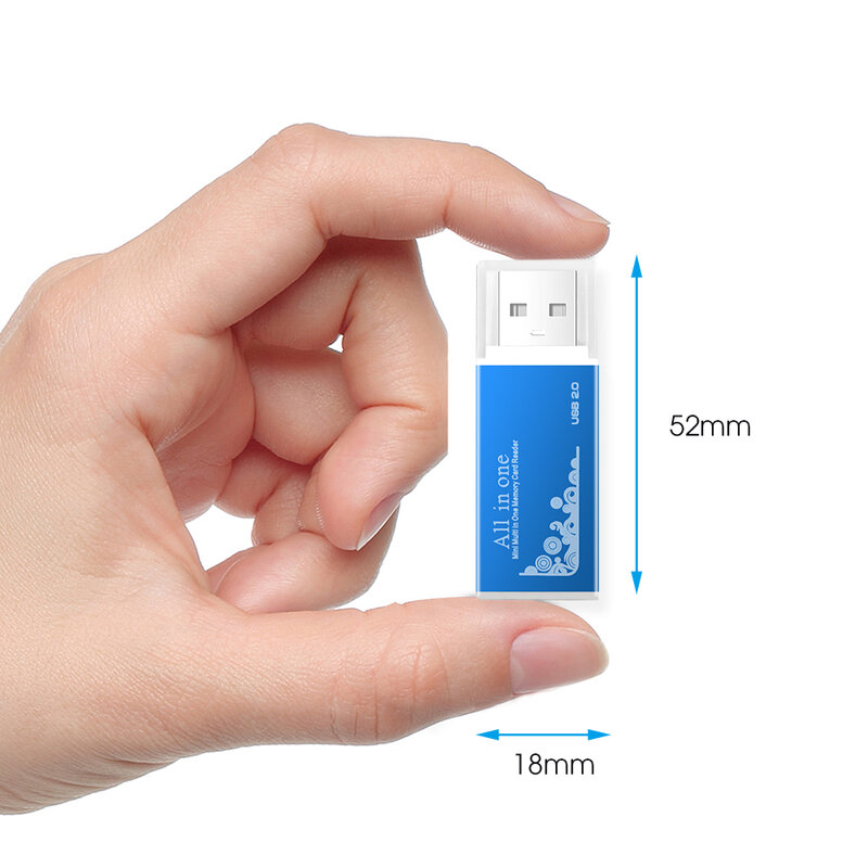 USB 2.0 قارئ بطاقة ذاكرة متعددة قارئ الكل في 1 ل SD SDHC TF MS M2 بطاقة محول التوصيل والتشغيل لأجهزة الكمبيوتر المحمول سطح المكتب