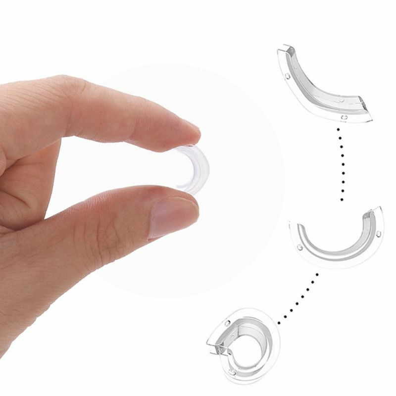 خاتم سيليكون غير مرئي مناسب لأي حلقة ، ضبط حجم ، 8 أحجام