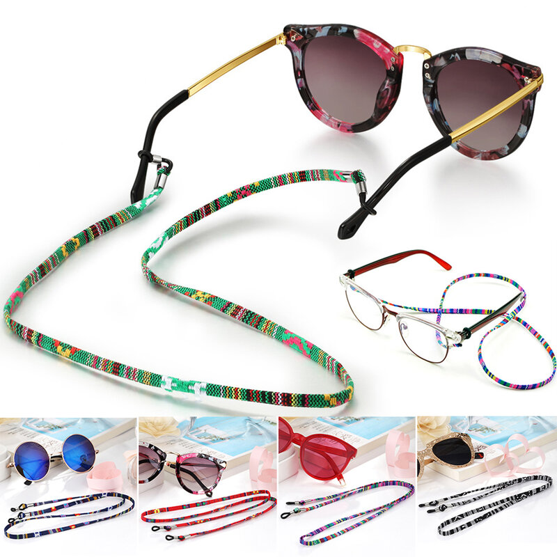 حزام نظارة شمسية منسوج يدويًا على الطراز العرقي ، حبل نظارات للقراءة ، حامل سلسلة للرقبة