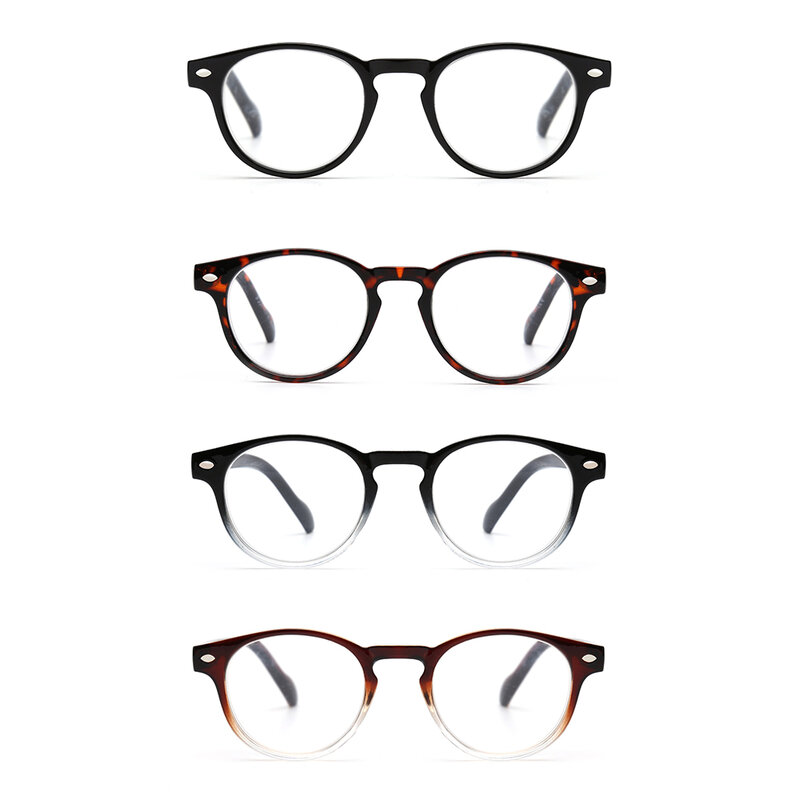 JM Spring-نظارات قراءة للرجال والنساء ، عدسة مكبرة دائرية ، ديوبتر ، مناسبة لقصر النظر الشيخوخي