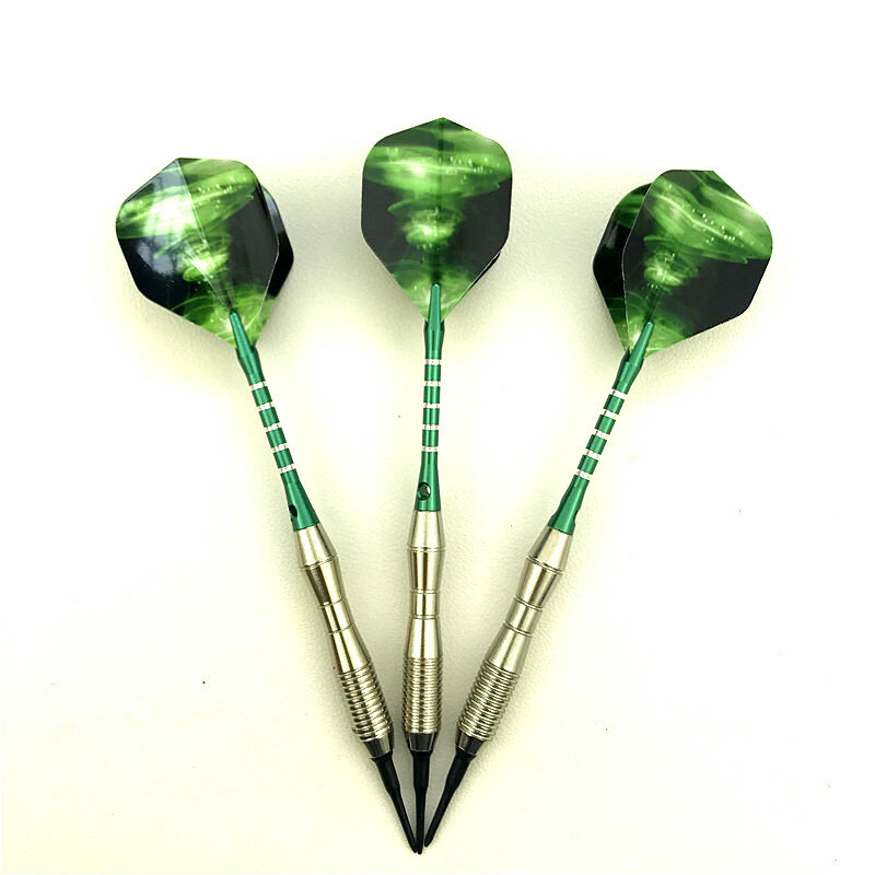 3 قطعة/مجموعة من السهام المهنية 18g الأخضر لينة تلميح السهام سبائك الألومنيوم رمي السهام