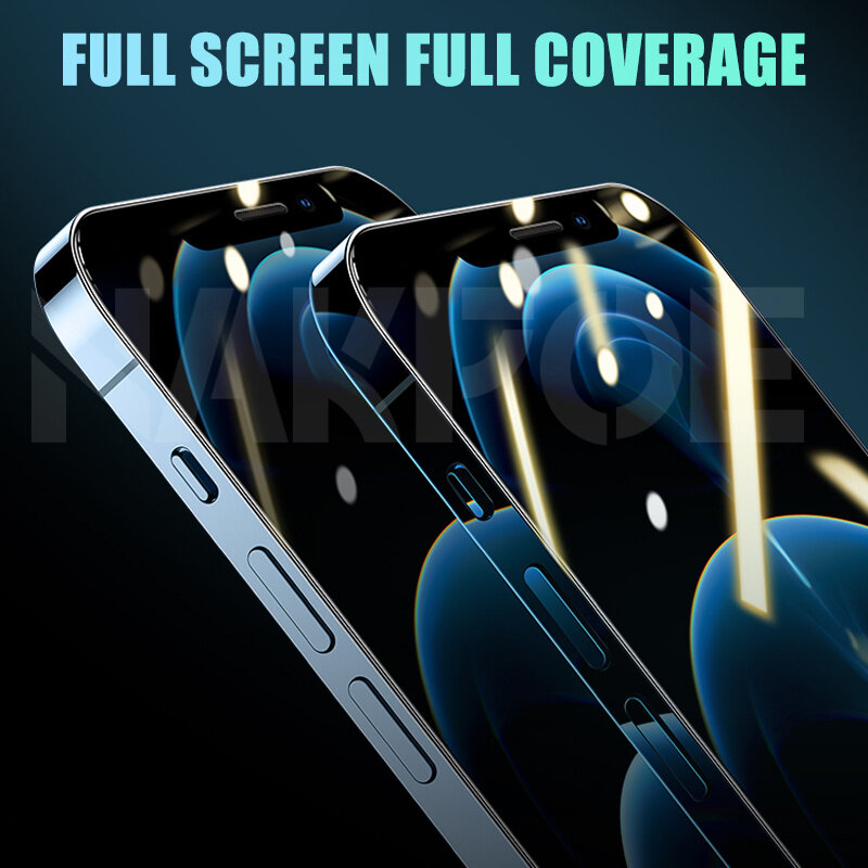 واقي شاشة 9D لهاتف iPhone ، فيلم زجاجي مقوى 9D لهاتف iPhone 12 11 Pro XS Max X XR 7 6 8 6s Plus 5 5s SE 2020