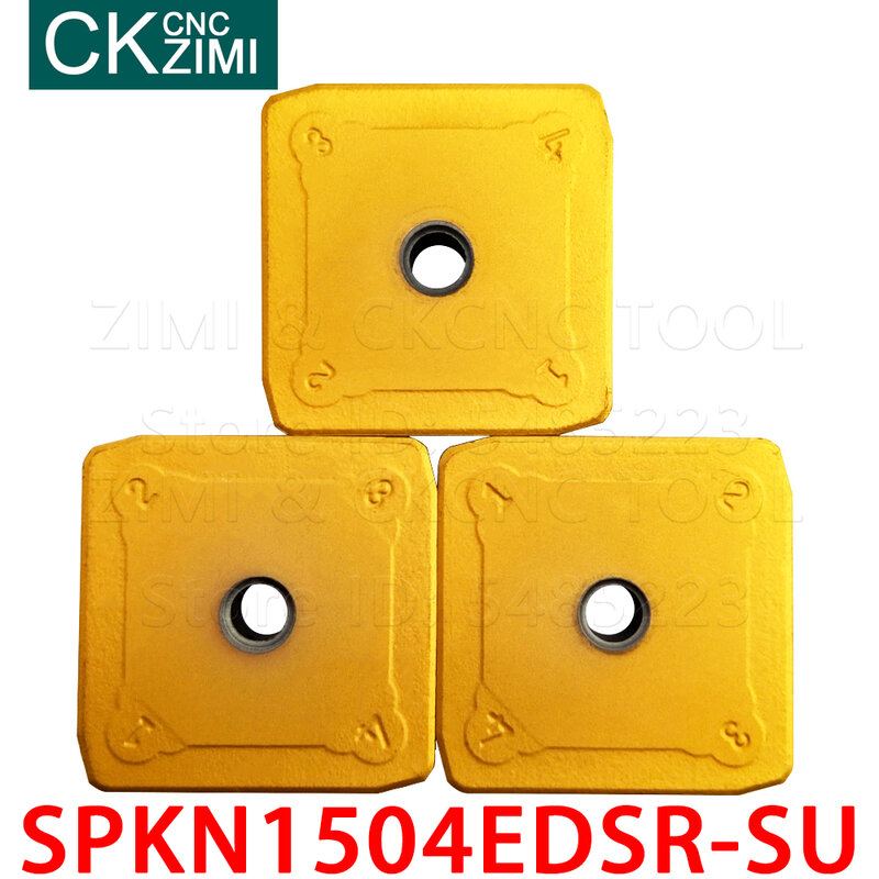 SPKN1504EDSR-SU NC010 SPKN 1504 EDSR SU كربيد طحن مربع ، أدوات قطع الطحن CNC ، أدوات القطع للصلب