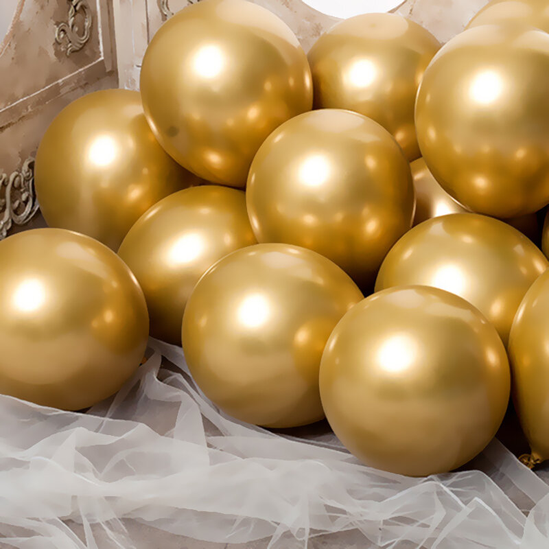 15 قطعة بالون معدني الكروم بالونات عيد الميلاد السنة الجديدة الزفاف حفلة عيد ميلاد الديكور الذهب الفضة بالونات الهيليوم اللاتكس
