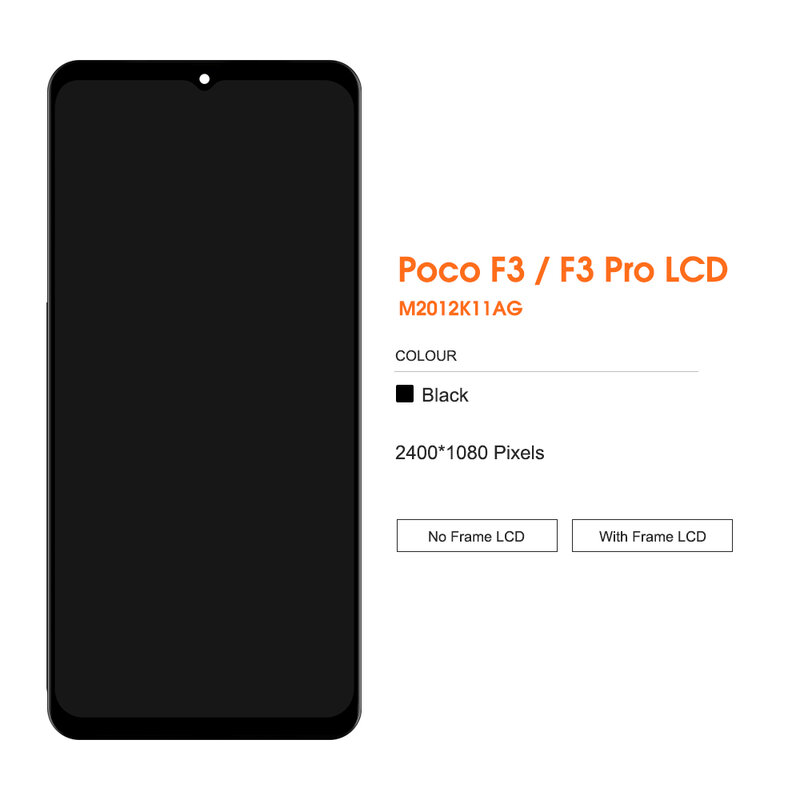 6.67 "ل شاومي POCO F3 LCD عرض مع الإطار شاشة تعمل باللمس محول الأرقام الجمعية استبدال ل POCOF3 M2012K11AG إصلاح الشاشة