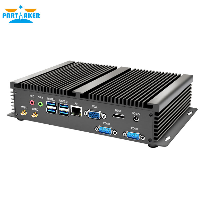 كمبيوتر صغير صناعي إنتل i7 10510U سطح المكتب ويندوز 10 2 * DDR4 M.2 NVMe + Msata + 2.5 ''SATA 4K HTPC Nettop HDMI VGA واي فاي