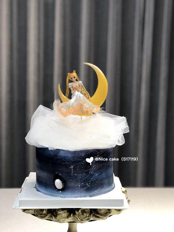 فستان زفاف من الرسوم المتحركة Sailor Moon ، نموذج مجموعة PVC ، دمية ، تزيين الكيك ، هدية عيد ميلاد ، زخرفة الحلوى