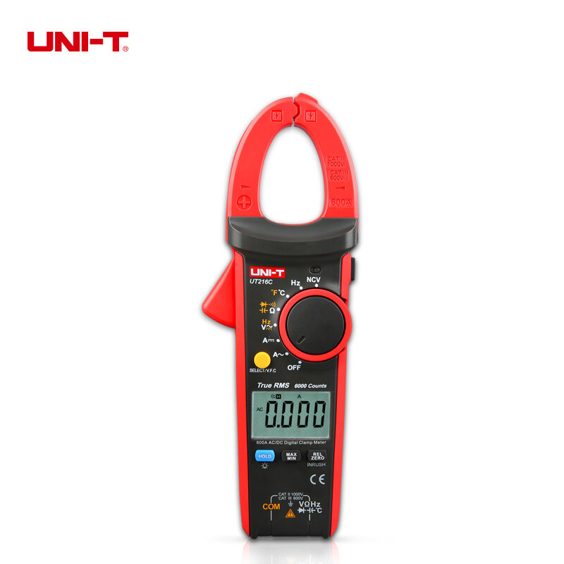 UNI-T UT216C الرقمية المشبك متر التيار المتناوب تيار مستمر قياس الحالي RMS تردد السعة درجة الحرارة واختبار NCV.