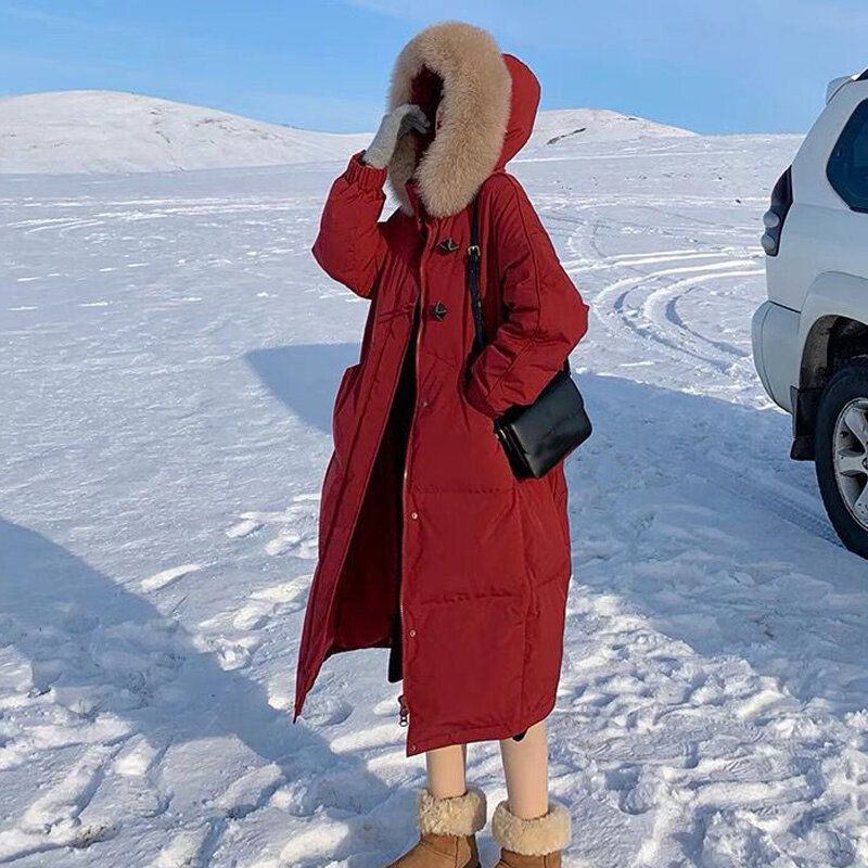 2021 جديد الشتاء سترة المرأة سميكة الدافئة أسفل القطن منتصف طول سترة معطف بركة (سترة من الفراء بقبعة للقطب الشمالي) النساء عارضة فضفاض الكورية الشتاء سترة النساء