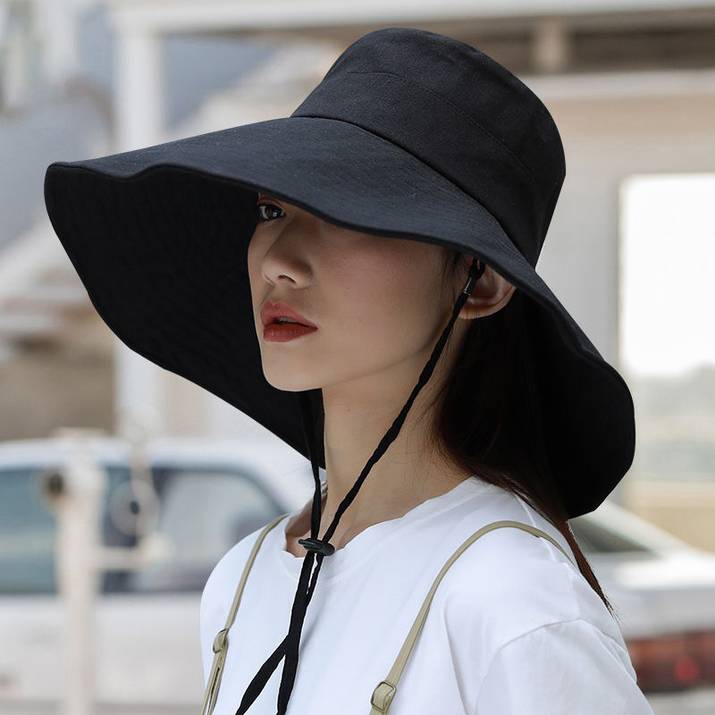 قبعات النساء دلو كبير الظل الحماية من الشمس الرباط الإناث عطلة قبعات الترفيه موضة صياد سيدة كل مباراة بسيطة يوميا